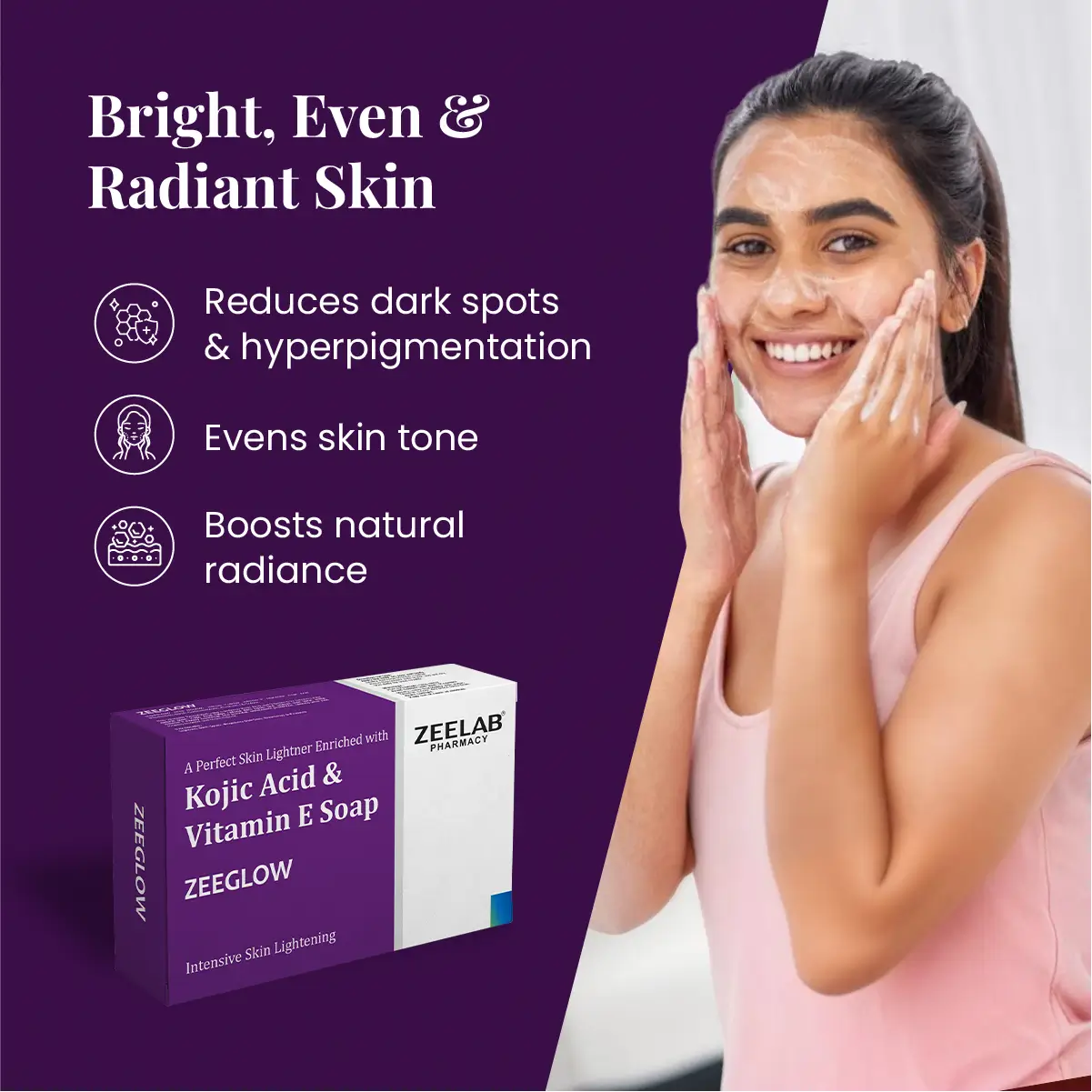 Zeeglow Kojic Acid and Vitamin E Soap